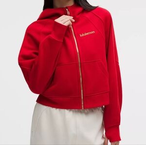 NWT Lululemon Lunar New Year Scuba Oversized Full-Zip Hoodie Oxford Red XS/S